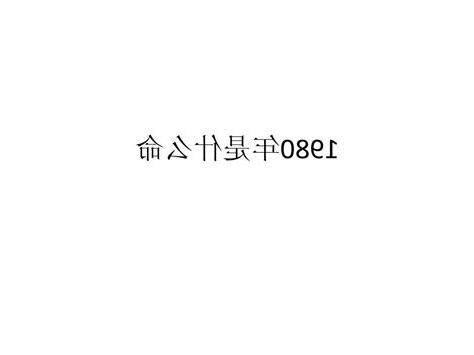 1980年是什么命