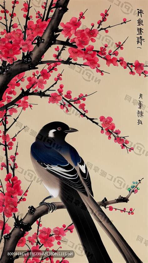 梅花和喜鵲寓意