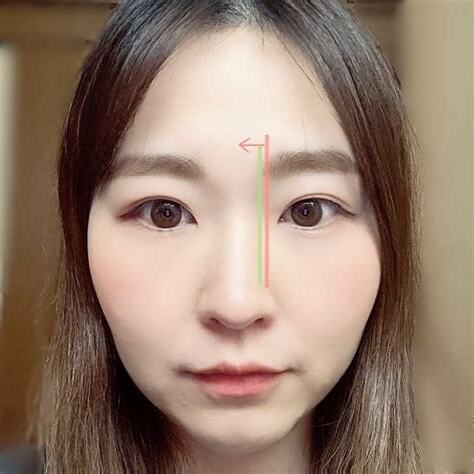 眉頭位置女